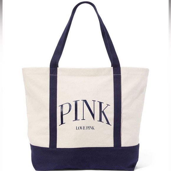 Victorias Secret PINK Canvas Tote Bag - Picture 3 of 5